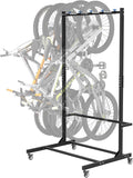 Freestanding Bike Rack with Caster Vertical Bike Storage Stand for Garage Indoor Bicycle Organizer Holds Up to 5 Bikes