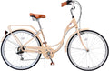 ZUKKA Beach Cruiser Bike for Women 24/26 Inch Ladies Bike 7 Speed Complete Cruiser Bikes with Dual V-Brake and Adjustable Seat, Adult City Bike for Women, Men, Multiple Colors