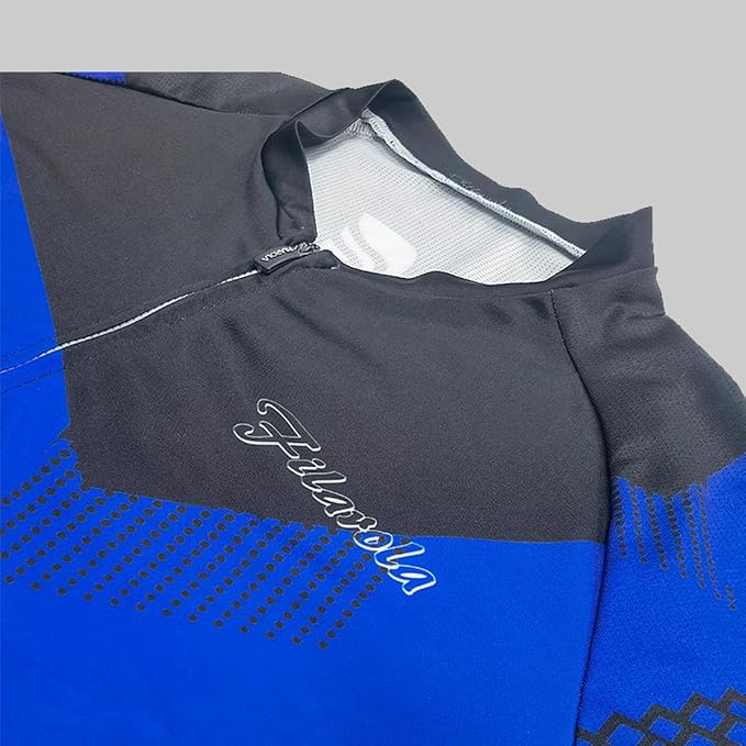 Men’s Cycling Jersey Short Sleeve, Breathable Quick-Dry Mountain Bike Shirt with Zipper for Road Cycling MTB Riding