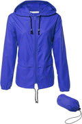 Avoogue Raincoat Women Lightweight Waterproof Rain Jackets Packable Outdoor Hooded Windbreaker