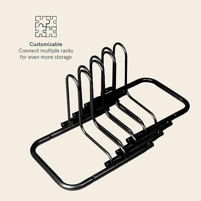 Retrospec Stash Rack 2, 4 & 5 Bike Floor Stand Bicycle Storage Organizer for Mountain Bike, Road Bike, Weather Resistant Fine Powder Steel Coating Fits Wheels up to 3" | for Mountain Bike, Road Bike, Weather Resistant, Fits Wheels up to 3"