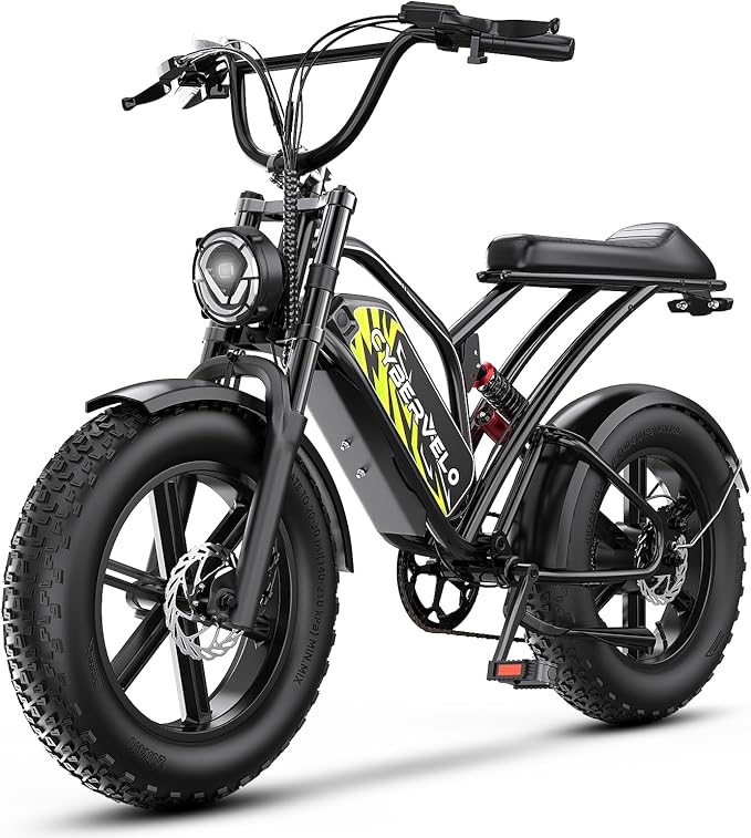 Electric Bike for Adults 1500W Peak 20" Fat Tire All-Terrain E-Bike 80 Miles 30MPH Electric Dirt Bike for Road Sand Mountain Snow - 48V 20/30AH Battery Powered Electric Motorcycle