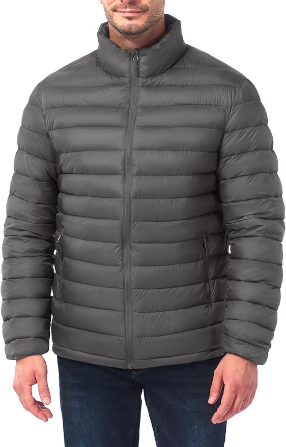 Men's Lightweight Packable Puffer Jacket Insulated Warm Winter Jackets Puffy Coat for Ski Hiking Travel