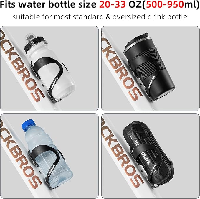 ROCKBROS Lightweight Sturdy Alloy Aluminum Bike Water Bottle Cage & Holder for Road & Mountain Bike