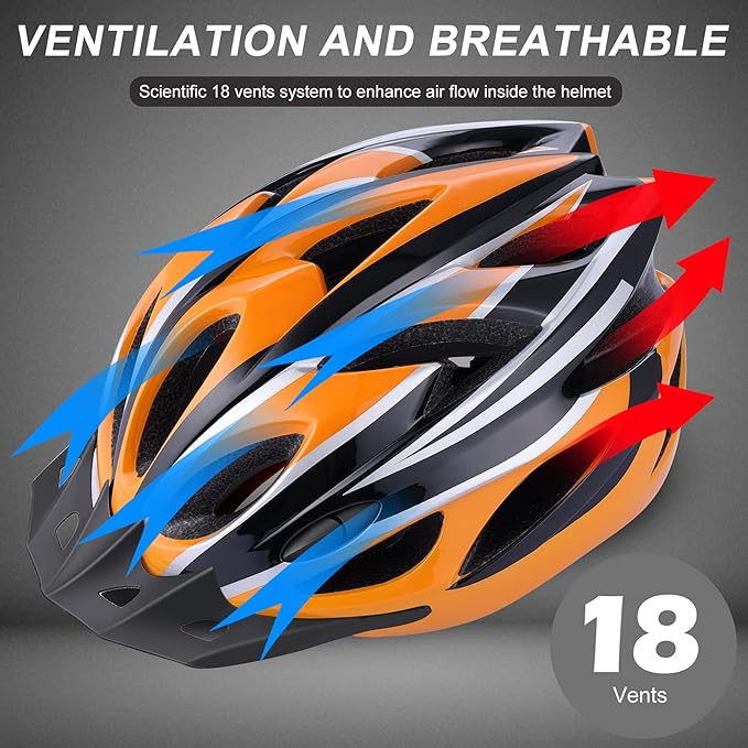 Zacro Adult Bike Helmet Lightweight for Men Women Comfort with Pads&Visor, Certified Bicycle Helmet for Adults Youth Mountain Road Biker
