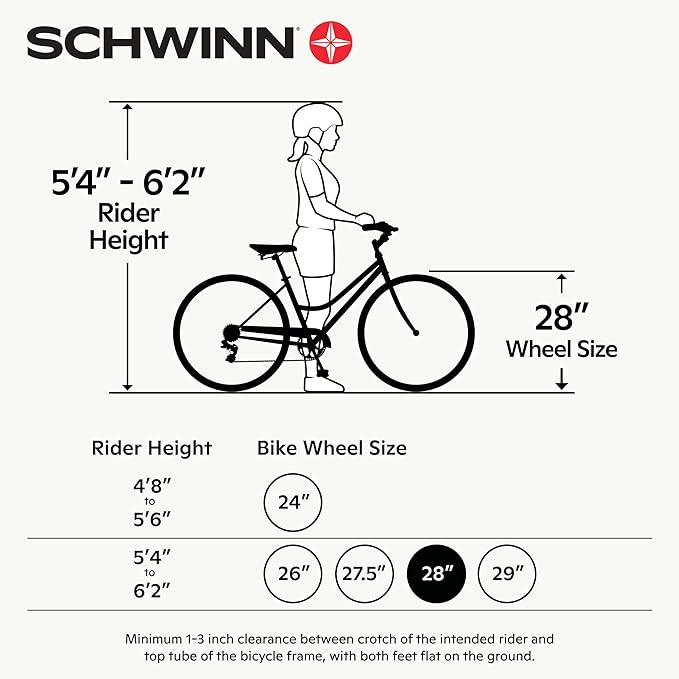 Schwinn Wayfarer Hybrid Bike, 700c Mens and Womens Bike, 7-Speed Hybrid Bicycle, Retro Steel Frame, Front and Rear Linear Pull Brakes, Fenders, Cargo Space, Adult Bicycle