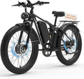 6000W Electric Bike for Adults, 52V 32AH Dual Motor E-Bike, Up to 100Mile & 45MPH All-Terrain Fat Tires Full Suspension 24/26 Inch Electric Bicycles Hydraulic Disc Brake for Road UL2849 by SGS