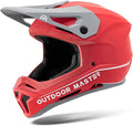 OutdoorMaster Full Face Mountain Bike Helmet for Men & Women - Durable, Impact Resistant, Ventilated, Adjustable Visor - Downhill Race BMX MTB Helmet