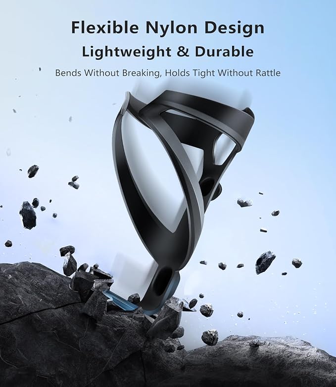 Bike Water Bottle Holder - 1.3 Oz Ultralight & Sturdy Bike Cup Holder, Bicycle Drink Cage, Cycling Bike Water Bottle Cage with Screw Tool, for 2.75-3.94" Bottles Bike Accessories