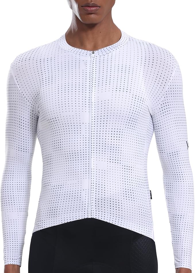 YKYWBIKE Cycling Jersey Men Long Sleeves Bike Jersey with Pockets Breathable MTB Biker Shirts Biking Shirts for Men Cycling