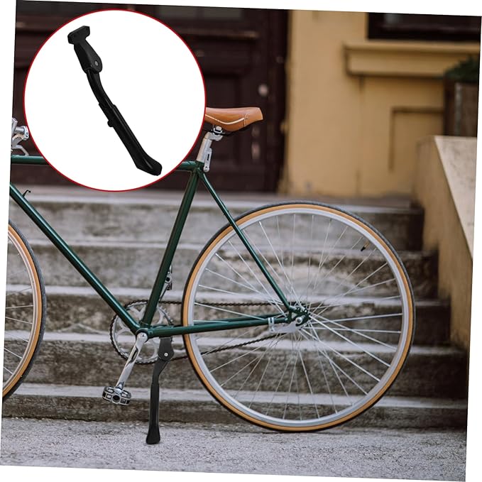 Toyvian Adjustable Bike Kickstand Aluminum Alloy Side Support for Mountain and Road Bikes Suitable for Adult Bicycles Easy Installation Sturdy Foot Brace