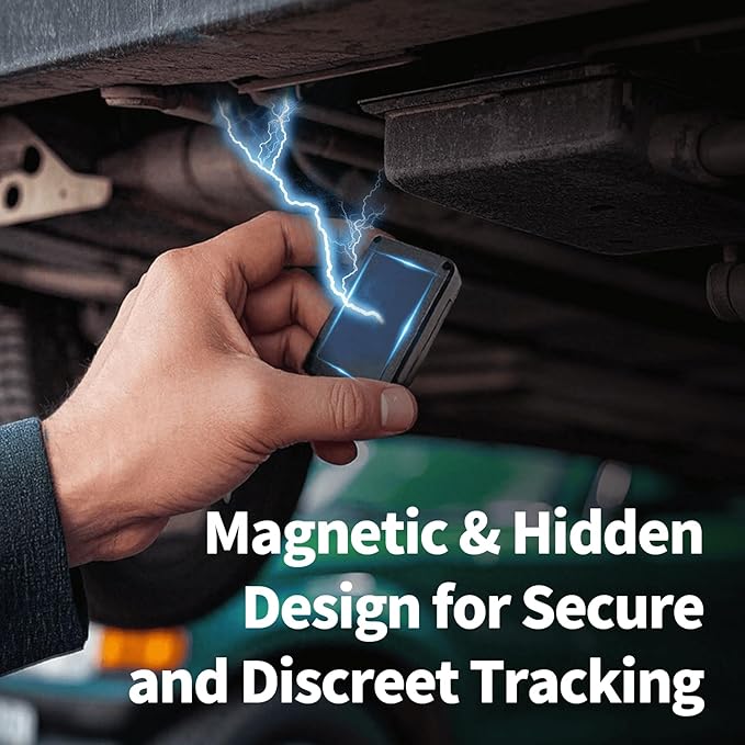 GPS Tracker for Vehicles, No Monthly Fee, No Subscription, Real-Time Location, Long Battery Life, Hidden Magnetic Tracking Device for Cars, Trip History, GeoFence, Driving Alerts, Global Coverage