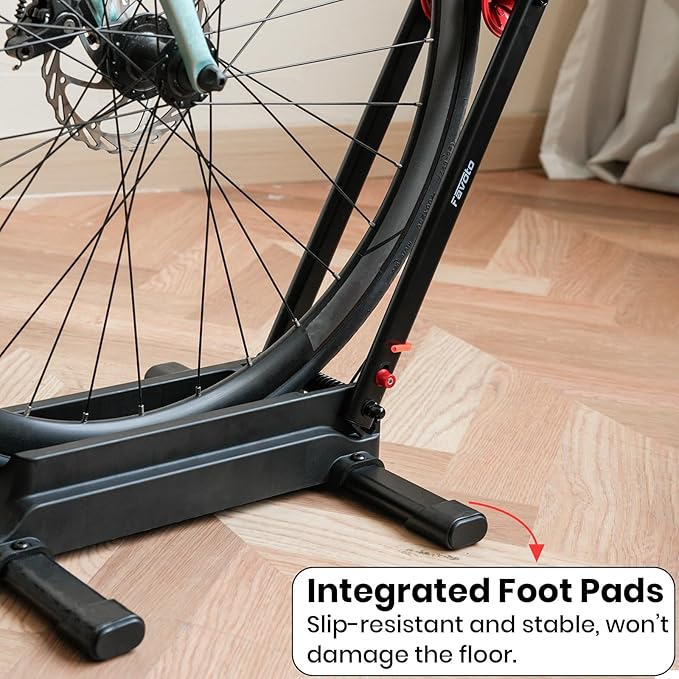 Favoto Floor Bike Stand Rack - Fit 20”-29” Road Bike and MTB - Foldable Indoor Outdoor Garage Storage Rack