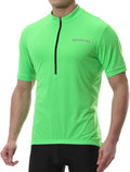 Spotti Men's Cycling Bike Jersey Short Sleeve with 3 Rear Pockets- Moisture Wicking, Breathable, Quick Dry Biking Shirt