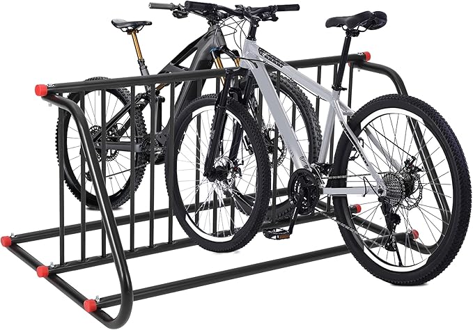 Commercial Grid Bike Rack, Double Sided Bike Rack Stand Ground, 10-Bike Capacity Bicycle Storage Stand, Power Coated Steel Floor Parking Stand for Garages, Stores, Schools and Universities