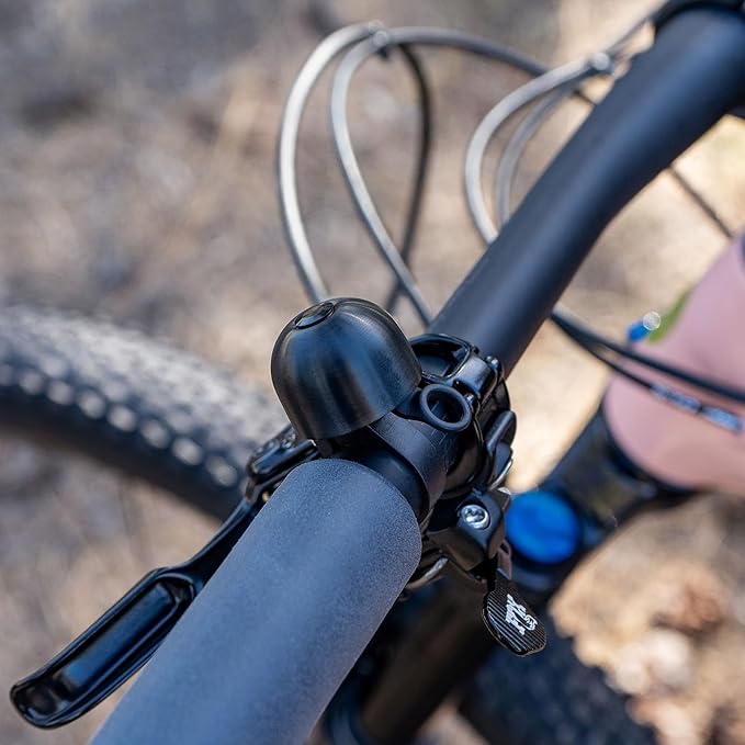 Spurcycle - Compact Bell | 22.2mm Light and Compact Brass Alloy Dome Bike Bell for Mountain Bike or Flat Bar ONLY. Composite Nylon Mount for Easy Install. Engineered for The Lasting Spurcycle Sound