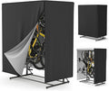 Vertical Bike Rack Cover,Fits 5-8 Bicycle Storage Rack,Bike Covers Outdoor Storage Waterproof,Dustproof Bicycle Cover,Black