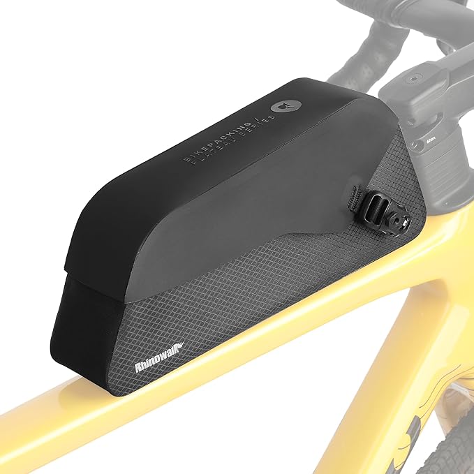 Rhinowalk Bike Top Tube Bag Waterproof IPX4 Magnetic Closure Frame Pouch for Road & MTB Slim Fit (Size 1.3L)