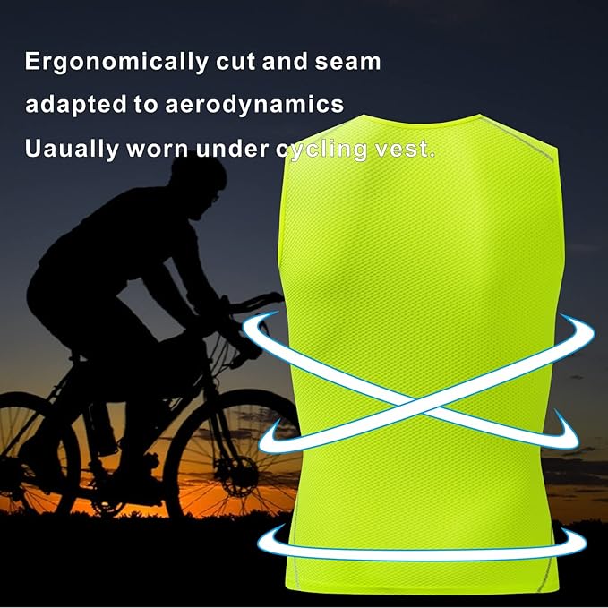 bpbtti Men's High Wicking Sleeveless Base Layer Cycling Running Underwear Quick Dry Vests Lightweight Sports Tank Tops