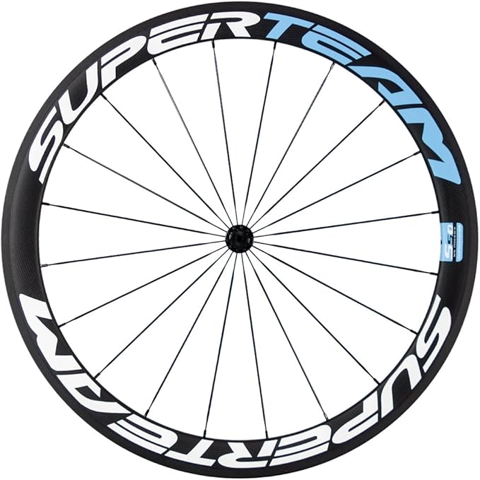 Superteam Carbon Fiber Road Bike Wheels 700C Clincher Wheelset 50mm Matte 23 Width
