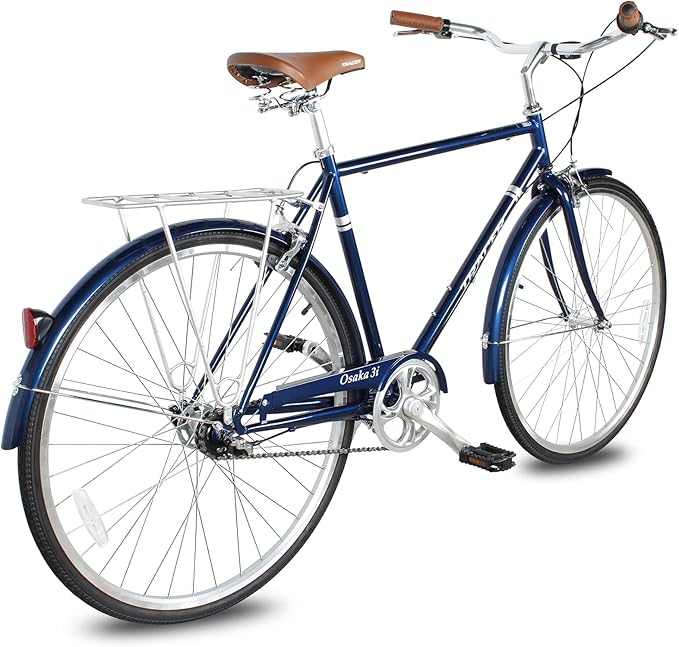Tracer Osaka Hybrid Bikes, Steel Frame, Shimano Nexus Inter 3/7 Speed, Brown Seat Brown Grips, Road Bike, City Bike, Multiple Colors