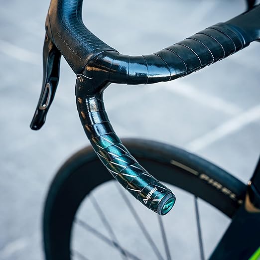 GUEE SL Speed Road Bike Handlebar Tape – Premium PU Leather, Microtex Structure, Shock-Absorbing Foam, Ultra-Light 30g, Anti-Slip Racing Grip (2 Rolls, Racing Green)