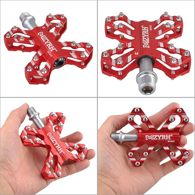 ThinkTop 3 Bearing Ultralight MTB BMX Road Mountain Bike Pedals Platform Flat Aluminum Sealed Ever Lubricate Bearing Axle 9/16 Inch