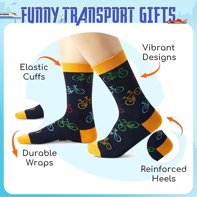 Zmart Sport Gifts for Men - Softball Basketball Volleyball Wrestling Plane Bike Socks
