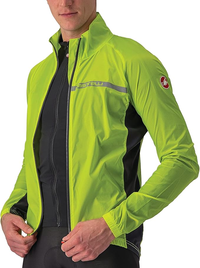 CASTELLI Men's Squadra Stretch Jacket, Windproof Zip Up Shell for Road Cycling