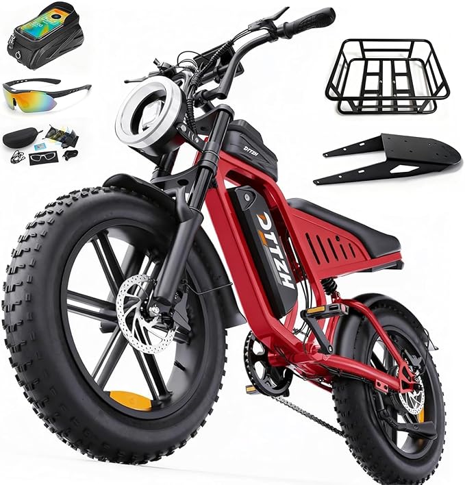 F6/F6S/F6PRO Electric Bike for Adults with NFC & Password Unlock, 4000/2000/1500W, 50/40/33MPH, 60V 30Ah, 48V 15/25Ah E-Bike, 100-60 Miles Electric Motorcycle, 20" Fat Tire Electric Dirt Bike