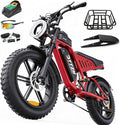 F6/F6S/F6PRO Electric Bike for Adults with NFC & Password Unlock, 4000/2000/1500W, 50/40/33MPH, 60V 30Ah, 48V 15/25Ah E-Bike, 100-60 Miles Electric Motorcycle, 20" Fat Tire Electric Dirt Bike