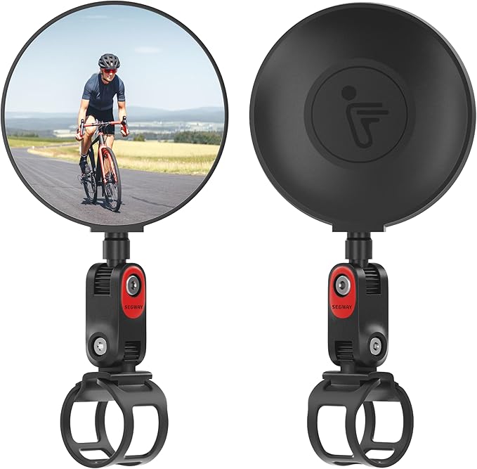 Bike Rear-view Mirror Fit for Round Handlebar Electric Bicycles Street Bikes, Adjustable Wide-Angle Vision Rearview Bicycle Mirrors Original Accessories 2-Pack