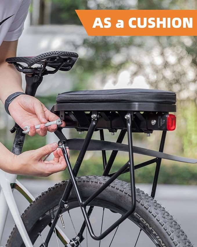 ROCKBROS Foldable Bike Bag for Rear Rack - Durable, Expandable, and Versatile - 5L Capacity