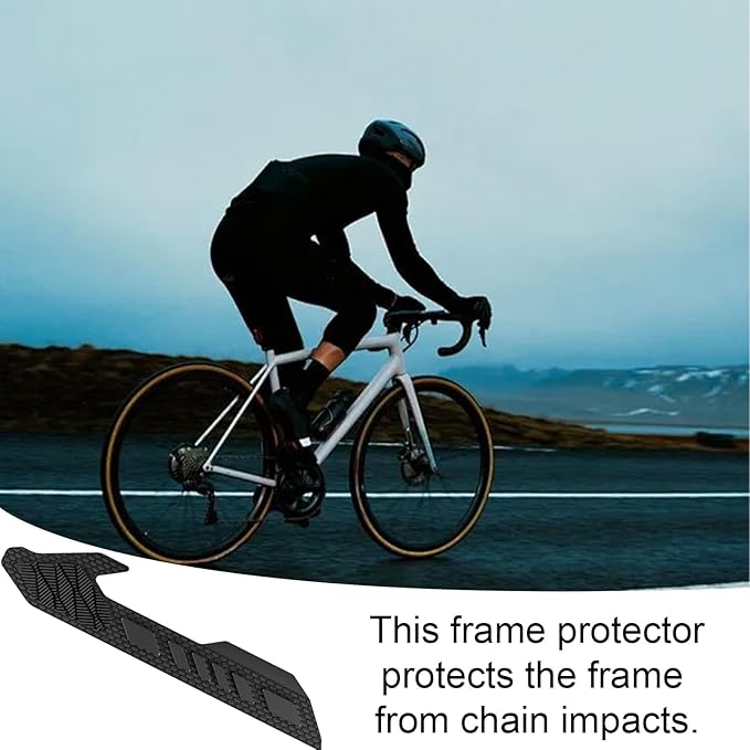 Eagles Mountain Bike Chainstay Protector, MTB Silicone Chain Stay Frame Guard, Road Bicycle Chain Pad for Most Bicycle Protect Your Bike Frame from Scratch by Chain(1 PCS, E211)
