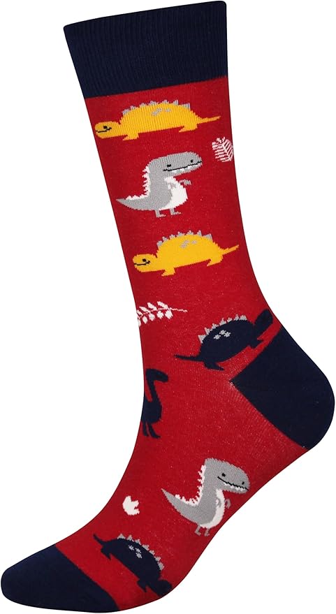 Cansok Men's 2/4 Packs Fun Crazy Novelty Dress Crew Socks