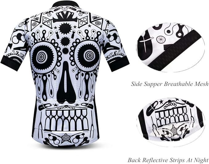 Men's Cycling Jerseys Wolf Print Bicycle Shirts Summer Road Bike Clothes Quick Dry Breathable