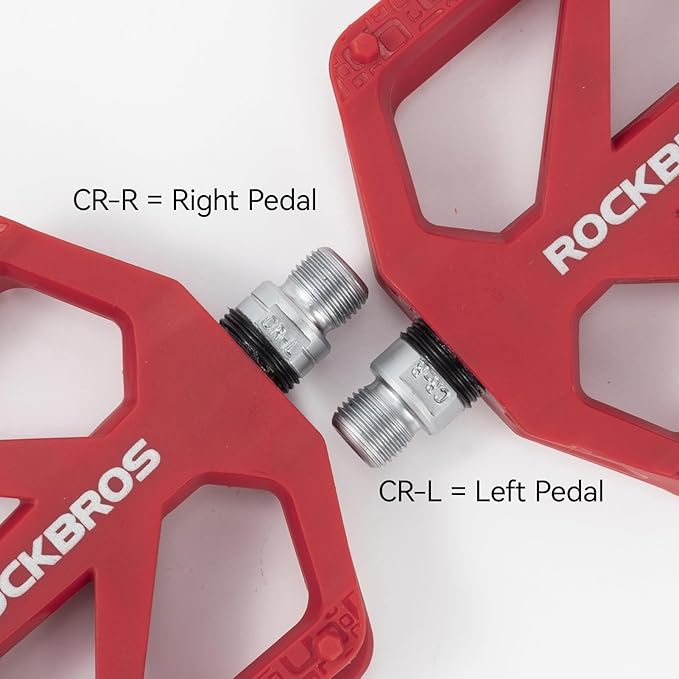 ROCKBROS Mountain Bike Pedals MTB Pedals Bicycle Flat Pedals Nylon 9/16" Sealed Bearing Lightweight Design for Road Mountain BMX MTB Bike