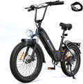 isinwheel U8 Pro Electric Bike for Adults,1500W Peak Motor Ebike,Max 28MPH 75-105Miles Range Electric Bicycle,48V 18AH Battery Commuting 20" Step Thru Fat Tire Ebikes for Adults,7 Speed Gearing