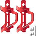 ROCKBROS Bike Water Bottle Holder Cage Aluminum Alloy Bicycle Water Bottle Cage Brackets Bike Cup Holder for Road Mountain Bikes Red