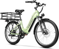 1000 Peak Electric Bike for Adults,up 80 Miles Removable Battery Ebike, 26" Electric E Bike with 7-Speed,Adult Electric Bicycles for Commute Beach Snow White Womens All Terrain