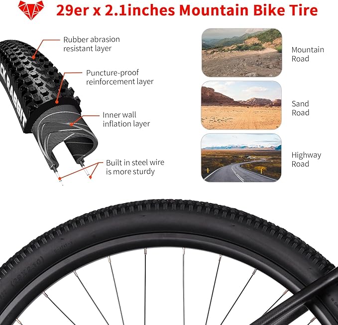 TRIFOX Carbon Fiber Mountain Bike,29er Carbon Mountain Bike with Shimano M6100 Deore Groupset 12-Speed,Carbon Fiber Frame,Hydraulic Fork 130mm Travel,/17/19 inch