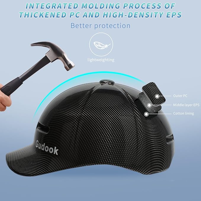 Adult Bike Helmets for Men - Women Bicycle Helmet - Certified Comfort Lightweight Adjustable Baseball Cap Style Cycling Helmet for Urban Commuter Road Biking Scooter