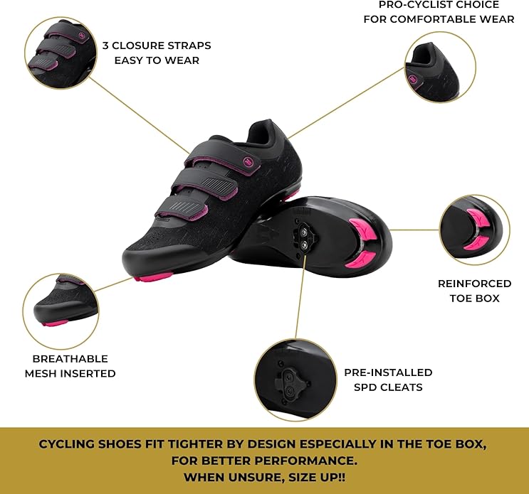 Tommaso Pista 100 SPD & Peloton Shoes for Women—Ready to Ride with Peloton Delta Cleat or SPD Cleats for Various Indoor Bikes—Explore Vareity Cycling Shoes & Bike Accessories