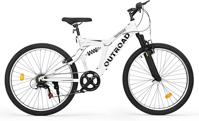 Mountain Bike for Adult Men Women, 26 Inch 7 Speed Mountian Bicycle with Dual Full Suspension, Dual V Brake MTB Bicycle, Multiple Colors