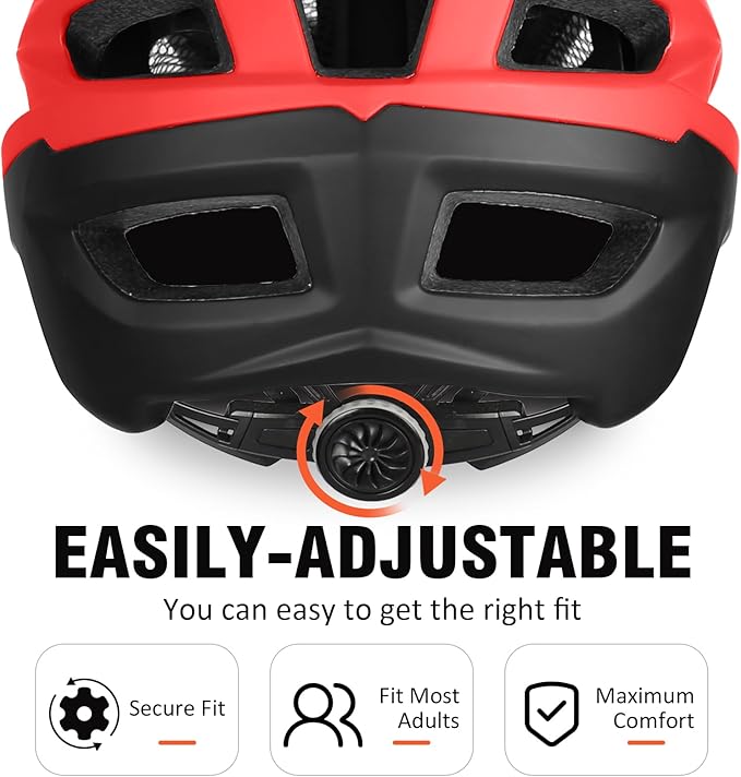 Mountain Bike Helmet,Adult Cycling Helmet with Camera Mount and Detachable Visor for Men Women Youth,Suggested Fit 55-61 Cm
