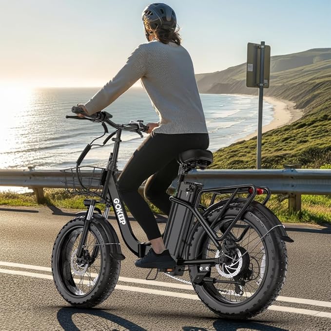 1300W/1800W Folding Electric Bike for Adults, 75-86 Miles PAS Range, 52V 13Ah/18.2Ah Removable Battery, 20" Fat Tire Electric Bicycle, 20MPH 7-Speed Commuter Ebike, Max 330LBS, UL2849 Certified