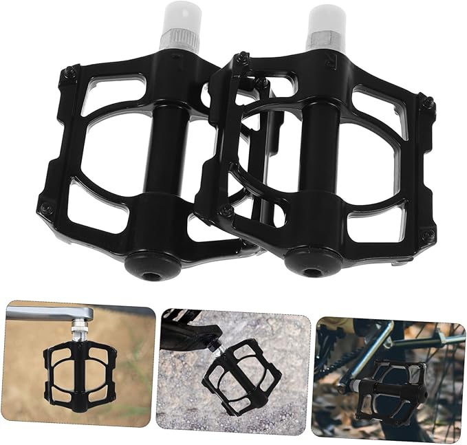 BESPORTBLE 1pair Folding Bike Pedals Aluminum Alloy Compact and Portable Design Easy Installation Versatile for Mountain and City Cycling Non Slip Wide Flat Footrests