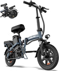 URLIFE Folding Electric Bike for Adults, 14" Portable Commuter ebikes, 20-40 Mile Long Range, 500W Peak Motor, 20MPH, UL 2849 Mini Bikes for Teens