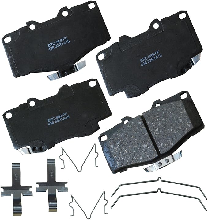 Bendix Premium SBC436 Ceramic Front Brake Pads for Toyota 4Runner 1991-1988, 4Runner 2000-1996, Pickup 1995-1988