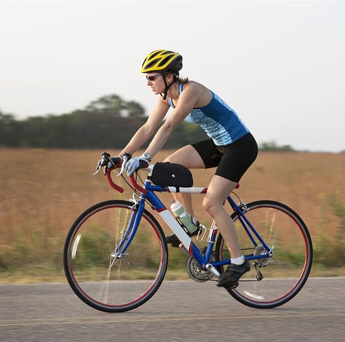 Bike Top Tube Bag - Waterproof Bicycle Bag, 1.5L Bike Frame Bag Cycling Accessories Bike Pouch for Mountain Road Bikes